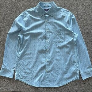 Vineyard Vines Shirt Mens L Performance Classic Button Down Plaid Nylon Stretch